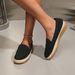 Women's Shoes Flat Shoes For Women Four Seasons Shoes Black Rope Bottom Round Toe Commuter Shoes Personality Casual Shoes Sports Slip On_vogvips.com