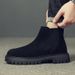 Martin Boots Men's High-top Korean Version Of Matte Leather Chelsea Boots Men's Breathable Mid-top Cigarette Boots_vogvips.com