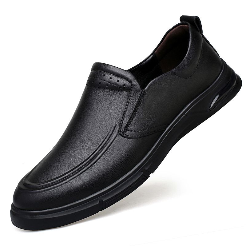 Sneakers Men's Casual Leather Shoes Round Head Style Shoes Tide_vogvips.com