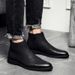European Warm Series Men's High Top Business British Martin Side Zipper Ankle Boots_vogvips.com