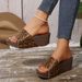Summer Women's Platform Wedge Slides - Wide Width One Strap Chunky Sole Sandals For Casual Comfort_vogvips.com