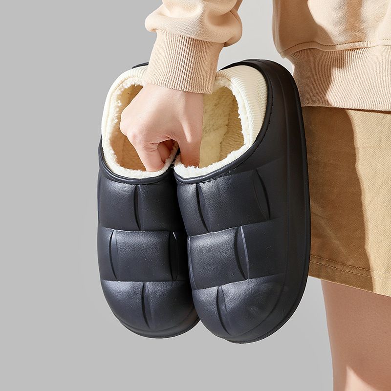 Bag And Waterproof Women In Winter Plush Insulation, Shoes For Couples, Cotton Slippers With Silent Fur, Panda Specific_vogvips.com