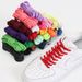 Men's And Women's Sports Shoelaces Color Flat Semicircular Shoelace Suitable For All Shoes Round Laces 23 Colors 1 Pair_vogvips.com