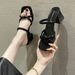 Women's Summer Sandals For Outdoor Wear 2024 New Fashion Versatile Chunky Heel Fairy Style Retro French Niche High Heels_vogvips.com