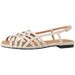 Roman Woven For Women 2022 New Summer Fashion One-Strap Flat French Retro Low Heel Hollow Sandals_vogvips.com