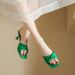 2026 Square-Toed Thin-Heeled Sandals For Women, Summer Fashionable Mid-Heel White High Heels, Soft Leather, Fairy-Style,_vogvips.com