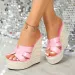 Women's Fashion Woven Wedge Platform Sandals Peep Toe High Heel Casual Summer Slip On Slippers_vogvips.com