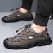 Hollow Men's Sandals With Soft Sole 2025 Summer New Vietnam Roman Leisure Beach Cave Hundred Pagoda Baotou Leather Shoes_vogvips.com