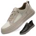 Men's Trendy Overalls Shoes Low-top Cowhide Surface Soft Leather Breathable Outdoor Casual Shoes Student Board Shoes_vogvips.com