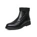 European Warm Series 2025 Men's Black Round Toe High-top Casual Adult Warm Stitched Martin Snow Boots Mens Shoes_vogvips.com