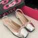 Square Toe Shallow Mouth Backle Mary Jane Sandal For Women With Bowknot, Single Shoe, 2023 Summer New Sweet Low_vogvips.com