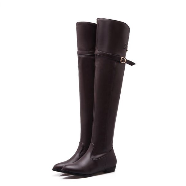 Large Size Over-the-Knee Flat Heel High Tube Long Winter Shoes Women's Boots_vogvips.com