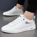 Summer Autumn Cow Leather Sneakers For Men Fashion Casual White Board Shoes Male Breathable Driving Shoes Man_vogvips.com