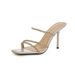 French-style Elegant Slip-on Sandals~2026 Summer New Model Rhinestone Stiletto High-heeled Shoes For Women, Stylish And_vogvips.com