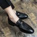 Business Formal Leather Korean Trendy Fashion British Style Slip-On Summer Breathable Casual Men's Shoes_vogvips.com