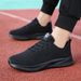 Euro Step Spring And Summer Black Casual Men's Student Mesh Breathable Running Soft Sole Sports Deodorant Travel Shoes Lightweight_vogvips.com