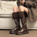 Platform Over-the-Knee For Women 2025 Autumn Winter New Style Two-Way Versatile Soft Leather Chunky Heel Riding Long_vogvips.com
