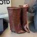 Retro Pants Pointed Tall Thick High Heel Long Tube But Knee Boots Children Autumn And Winter Spice Girls 251110_vogvips.com