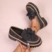 European And American Cross-border Women's Loafers, Size, New Style With Bow, Thick-soled Platform, British Style,_vogvips.com