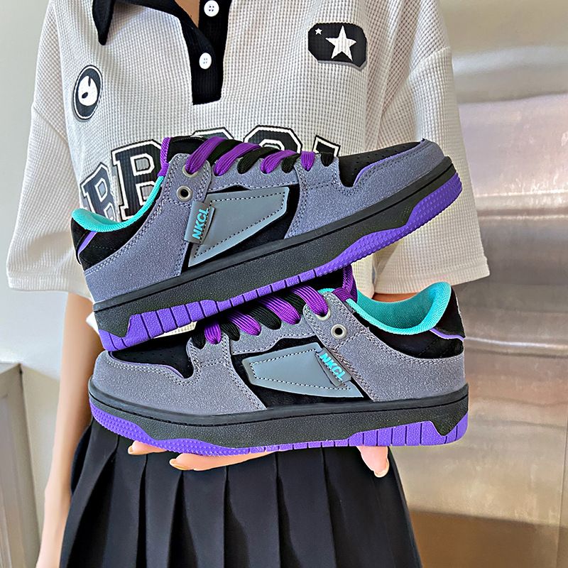 National Trend Board For Men And Women, Trendy Shoes, Niche Color Blocking, 2022 Winter New Thick-Soled Sports Casual_vogvips.com