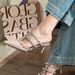 Heels Sandals Women Chunky Heel Pumps V Alentino Rivet Sandals Nude Patent Leather Studded Pointed Toe Stiletto Heel Mules For Women New Slip On Back_vogvips.com