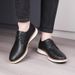 Lace Up Casual Men's Leather Gentleman Style Classic Black Brown Shoes Adults Comfortable And Versatile_vogvips.com