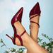 Women's High-heeled Sandals Burgundy Stilettos Fashion Pointed High Heels New Women's Shoes_vogvips.com