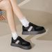 Stomp Feeling Flat Casual Leather Surface Waterproof Non-slip Forrest Gump Long Stand Not Tired Work Women's_vogvips.com