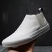 Euro Step Wenzhou Direct New Leather High-top Casual Trendy Simple Loafers Men's Fashion Shoes_vogvips.com