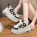 2024 Autumn New Versatile Casual Sneakers Lightweight Sports High-End Small Size Thick-Soled Height-Increasing White_vogvips.com
