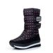 Winter New Waterproof Anti-Slip For Women, Fleece-Lined, Thickened, Warm Mid-Calf Boots, Thick-Soled Snow Shoes, Women's_vogvips.com