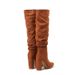 Women's Shoes Chunky Heel High Heeled Boots For Autumn/Winter, Medium Size, Export Import, Pleated, Over The Knee Boots_vogvips.com