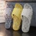 Flat-soled Crystal Slippers Women In Summer, Breathable, Soft-soled, Comfortable For Outdoor Wear, Home Bathroom Use,_vogvips.com
