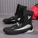 Boxing Shoes Training Shoes Wrestling Shoes Men's Sanda Shoes High Top Fighting Boots_vogvips.com