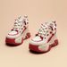 Platform Height Increas Dad Shoes 2024 Autumn Winter New Color Block Casual Sneakers For Petite Women With Fleece_vogvips.com