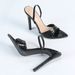 Women's Pointy Stone Line With Back Ankle Strap Stiletto Sandals Party Black Heels_vogvips.com