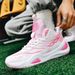 Net cloth basketball shoes anti-slip wear damping professional actual combat shoes_vogvips.com