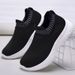 Spring And Summer New One Step Mom Flyknit Breathable Polyurethane Lightweight Casual Shoes, Shallow Mouth Women's Shoes_vogvips.com