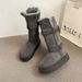 High Cotton Boots Warm Large Cotton Shoes Women's Thick-soled Piled Thickened Long Snow Boots_vogvips.com