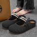 Thick-soled Birkenstocks Women's 2026 New Summer Outer Wear Woven Breathable Non-slip Soft-soled Bag Head Half Slippers Women_vogvips.com