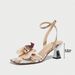 Cross-border European American Pointed-toe Open-toe Stiletto Sandals For Women With Three-dimensional Floral Decoration_vogvips.com