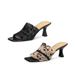 In Stock 8372 Niche Women's Sandals With Thin Heels, Sexy And Charming, Mesh Fabric, Chinese Style Floral High-heeled_vogvips.com