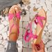 Summer New Korean Style Open-toe Beaded Women's Sandals Bohemian Wedge Heels_vogvips.com