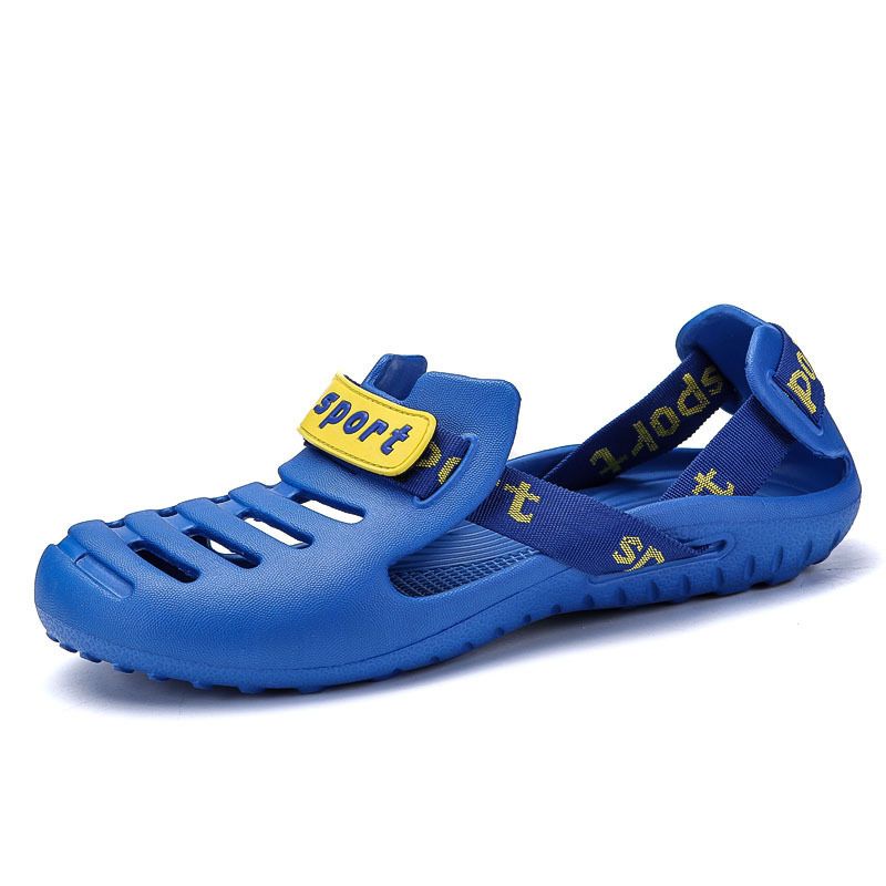 Men’s Shoes Men's Shoes Summer Hole Shoes Slippers Trend Beach Sandals Students Non Slip Baotou Lazy Casual_vogvips.com