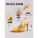 Butterfly Knot High Heel Shiny PU Elegant Sexy Pointed Toe Wedding Banquet Back Strap Sandals For Women European And_vogvips.com
