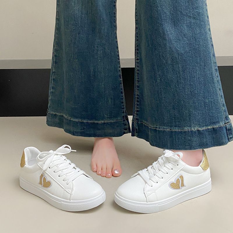 Women's White Sneakers 2026 Spring And Autumn New Model, Leather Surface, Wear-resistant, Casual Sports Shoes, Versatile_vogvips.com
