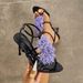 Women's Sandals With Three-dimensional Furry Floral Decoration, Round Toe, Stiletto Heel, Suitable For Spring And Summer_vogvips.com