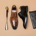 Euro Step Men's Top Layer Cowhide Business Formal Men Genuine British Brogue Carved Wedding Shoes Pure Leather_vogvips.com