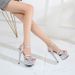 Size 34-43 Sexy Ultra-high Heels 15CM Stiletto Platform Sandals Transparent Crystal Wedding Nightclub Shoes_vogvips.com
