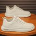 Men's Slip-on Sneakers Breathable White Flat Summer Casual Fashion Comfortable Lightweight Walking Shoes Trendy Soft Classic_vogvips.com